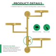thumbnail image 3 of Indoor Rotating Plant Shelf: 3-Tier Optimal Sunlight Exposure, Space-Saving Wall Shelf, 3 of 5