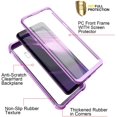 thumbnail image 3 of FYBTO Galaxy S9 Case with Screen Protector Clear Military Grade Rugged 360 Full Body Protective Shockproof Hard Back Cover Defender Heavy Duty Bumper Case for Samsung Galaxy S9 - Purple, 3 of 5