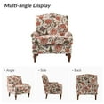 thumbnail image 5 of Upholstered Accent Chair Wide Back Armchair Lounge Foam Sofa Seating Flower Pattern & Removable Cushion for Home Living Room, 5 of 6