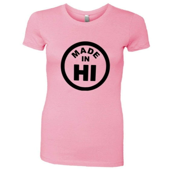 PleaseMeTees™ Womens from Born Made in Hawaii Hi Logo Label HQ Tee