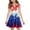 Royal Blue(Tie Dye), variant on CCRFTGI 4th of July Dresses for Kids Girls Size 7 Funny American Flag Stars Striped Mini Dress Party Patriotic Sleeveless V Neck Girls Clothes Summer Stylish Dress for Girls Light Blue 3-4 Years