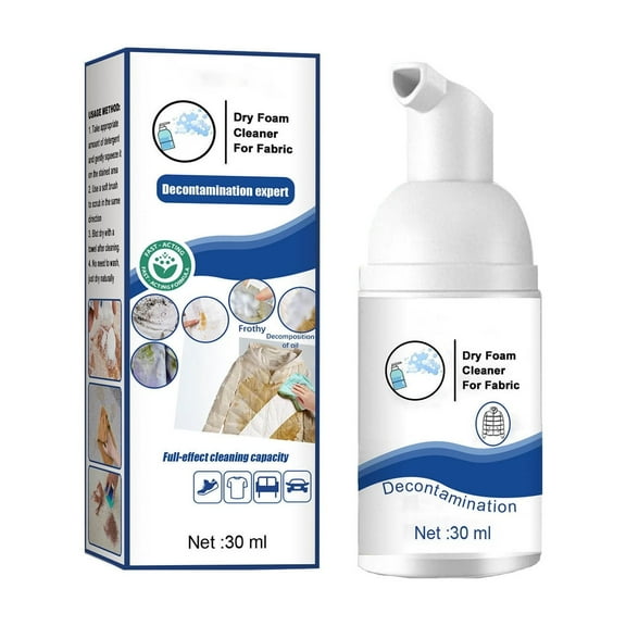 Clothing Dry Foam Cleaner, Clothing Dry Cleaning Spray, Dry Foam Cleaner for Clothes, Multi-Purpose Dry Cleaning Clothing Cleansing Foam Rinse-Free Agent, Clothes Oil Stain Remover