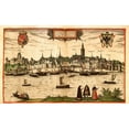 thumbnail image 2 of Hogenberg, Braun 24x16 Black Modern Framed Museum Art Print Titled - Nijmegen Netherlands, 2 of 4