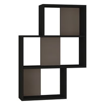 Ada Home Decor Furniture 25" 3 Tier Anthracite Wetzel Modern Wall Shelf