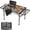 3x2FT With 2 Panels, variant on 3 FT Folding Grill Table, Portable Camping Table Outside, 3 Adjustable Height Folding Table With Desktop, Lightweight Outdoor, Camping, Picnic, BBQ