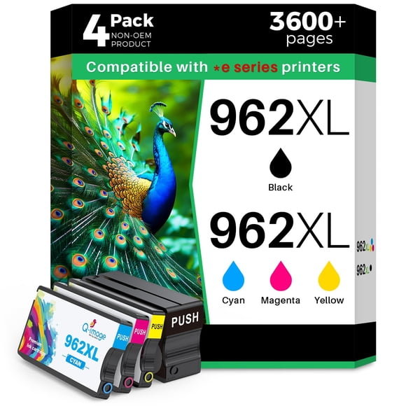 962XL 9015e 9018e 962 Ink Cartridges Replacement for HP 962XL Ink Cartridges Combo Pack Work with OfficeJet Pro 9015e 9010 9018e 9025e 9015 9018 9020