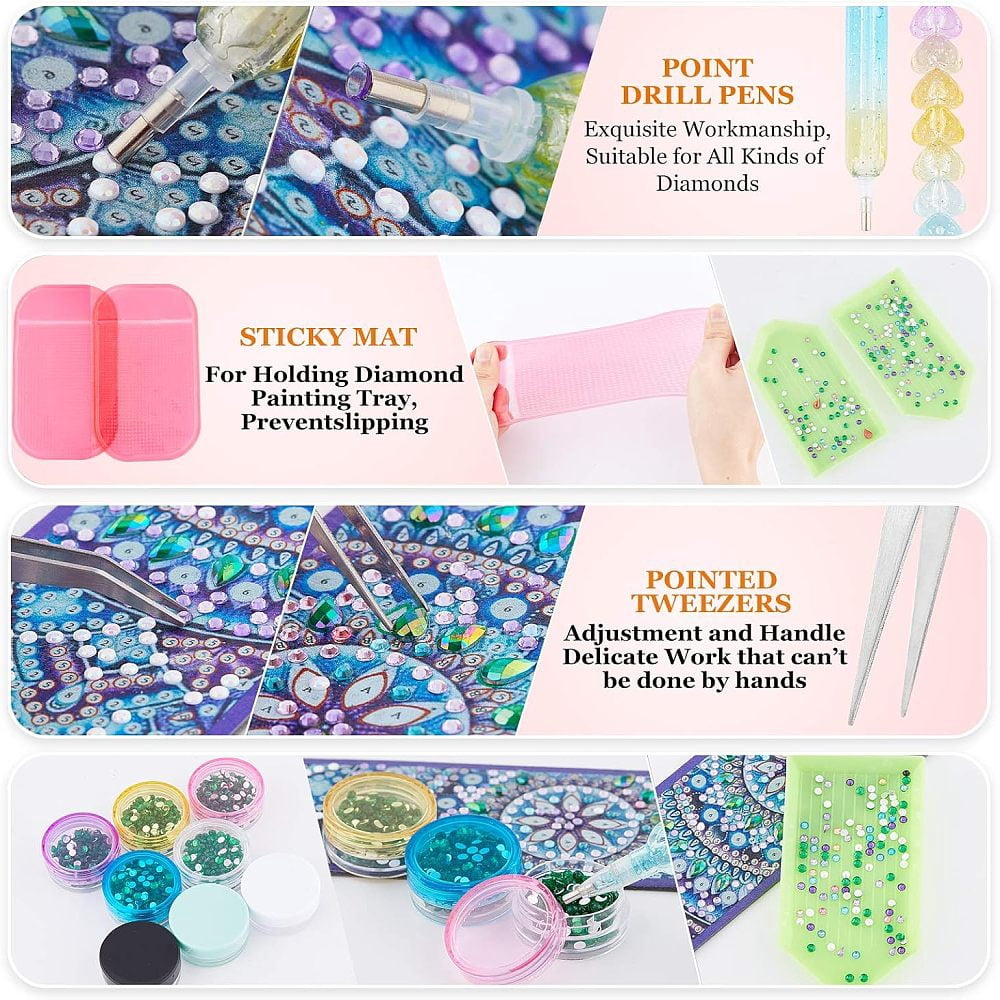 51pcs 5D DIY Painting Tools Diamond Embroidery Stitch Painting Kits with Diamond Storage Case for Painting Embroidery Accessories Supplies
