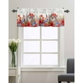 thumbnail image 3 of Curtain Valance for Windows 4th of July Bird on Red Flower Branch Kitchen Valances Rod Pocket Short Curtains,Watercolor USA Flag Window Treatment Panel for Living Room Bathroom Bedroom 42x18in, 3 of 9
