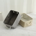 thumbnail image 3 of SHENMO (Washable, beige, Small,31×21×16cm) Thick Canvas Foldable Storage Box with Rope Handles, 3 of 5