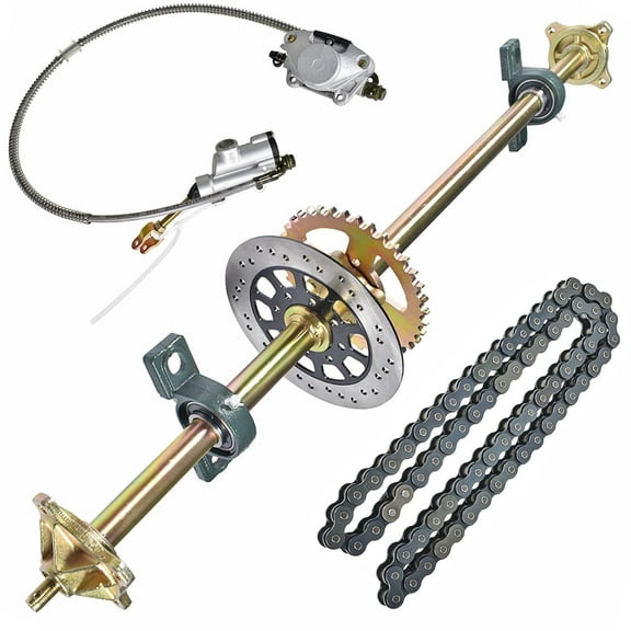 Waltyotur NEW 44" ATV Quad Go Kart Rear Live Axle Kit Sprocket Brake Wheel Hub