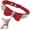 Red, variant on Miaocao 1Pack Small Dog Collars for Female Dogs, Cute Bling Rhinestone Crystal with Bow Tie Glitter Diamond Bowtie Puppy Collars for XXS XS Small Medium Large Pet Girls Dogs Cats, Pink S