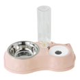 thumbnail image 3 of Tazón para mascotas 2 en 1 Alimentador de agua y comida Platos de alimentación desmontables antivuelco rosado jinwen Cuenco de alimentación, 3 of 8