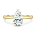 thumbnail image 2 of ESTE ORIGIN 2.00Ct Pear Cut IGI Certified Lab-Grown Diamond Solitaire Engagement Ring in 10K Yellow Gold for Women US 8, 2 of 8
