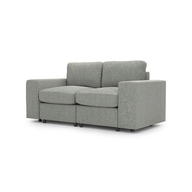 Sillón Loveseat Seccional Adapti Modular Reposabrazo Ancho Gris Niebla
