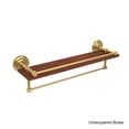 thumbnail image 4 of Que New Collection 22 Inch IPE Ironwood Shelf with Gallery Rail and Towel Bar, 4 of 5