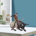 thumbnail image 1 of Modelo de Granja de Simulación CUTICAT Figura de Equitación de Ganado en Miniatura Estatuilla de Toro, 1 of 8