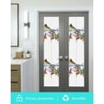 thumbnail image 5 of Window Privacy Film Frogs Prints Stained Glass Window Film Decorative Sun Block Window Cover Watercolor Animals in Water Window Clings Static Adhesive Sticker for Bathroom 23.6"x78.7", 5 of 6