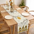thumbnail image 3 of Table Runner 70 Inches Long for Kitchen Dining, Yellow Bees Gnomes Dresser Scarf Farmhouse, Dining Table Decorations for Wedding/Parties, Spring Floral Branches Sunflower 13 x 70 In, 3 of 8