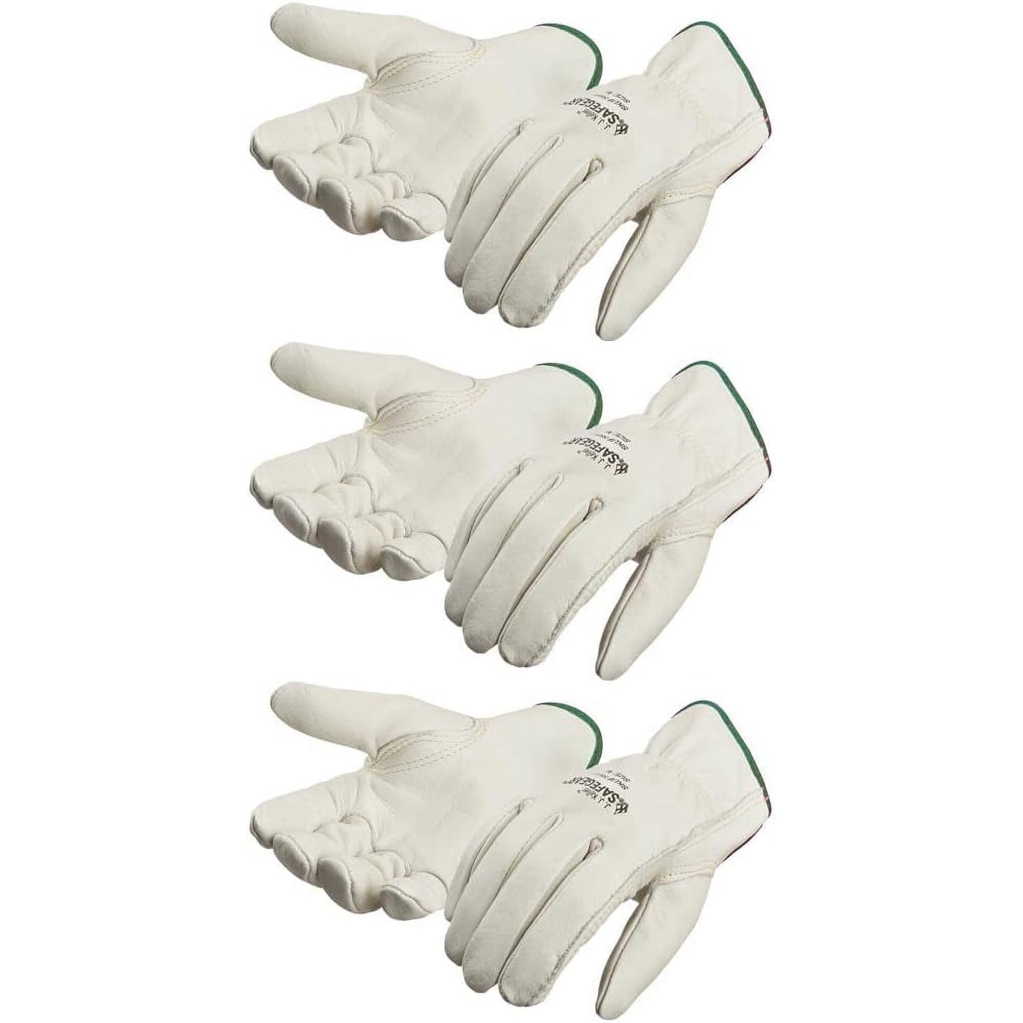 shiyou-J. J. Keller SAFEGEAR 3-pk. Cowhide Leather Driver Gloves