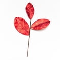 thumbnail image 1 of Metallic Red Magnolia Leaf Shimmer Pick Faux Plants And Trees, 1 of 1