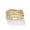 14k Gold-Plated Sterling Silver, variant on White Cubic Zirconia Multi-Band Crossover Highway Ring in Sterling Silver (.75 TCW)