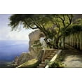 thumbnail image 2 of Aagaard, Carl Frederic 24x17 White Modern Wood Framed Museum Art Print Titled - Amalfi, 2 of 4