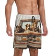 thumbnail image 6 of Mens Pajama Shorts, Dogs Road Trip Adventure Sleep Shorts Men Pajama Bottoms Lounge PJ Shorts with Pockets, 6 of 6