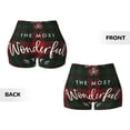 thumbnail image 5 of Vsdgher Wonderful Time Christmas print Workout Shorts for Women Seamless Soft Smooth Gym Yoga Scrunch Active Exercise Fitness Shorts, 5 of 8