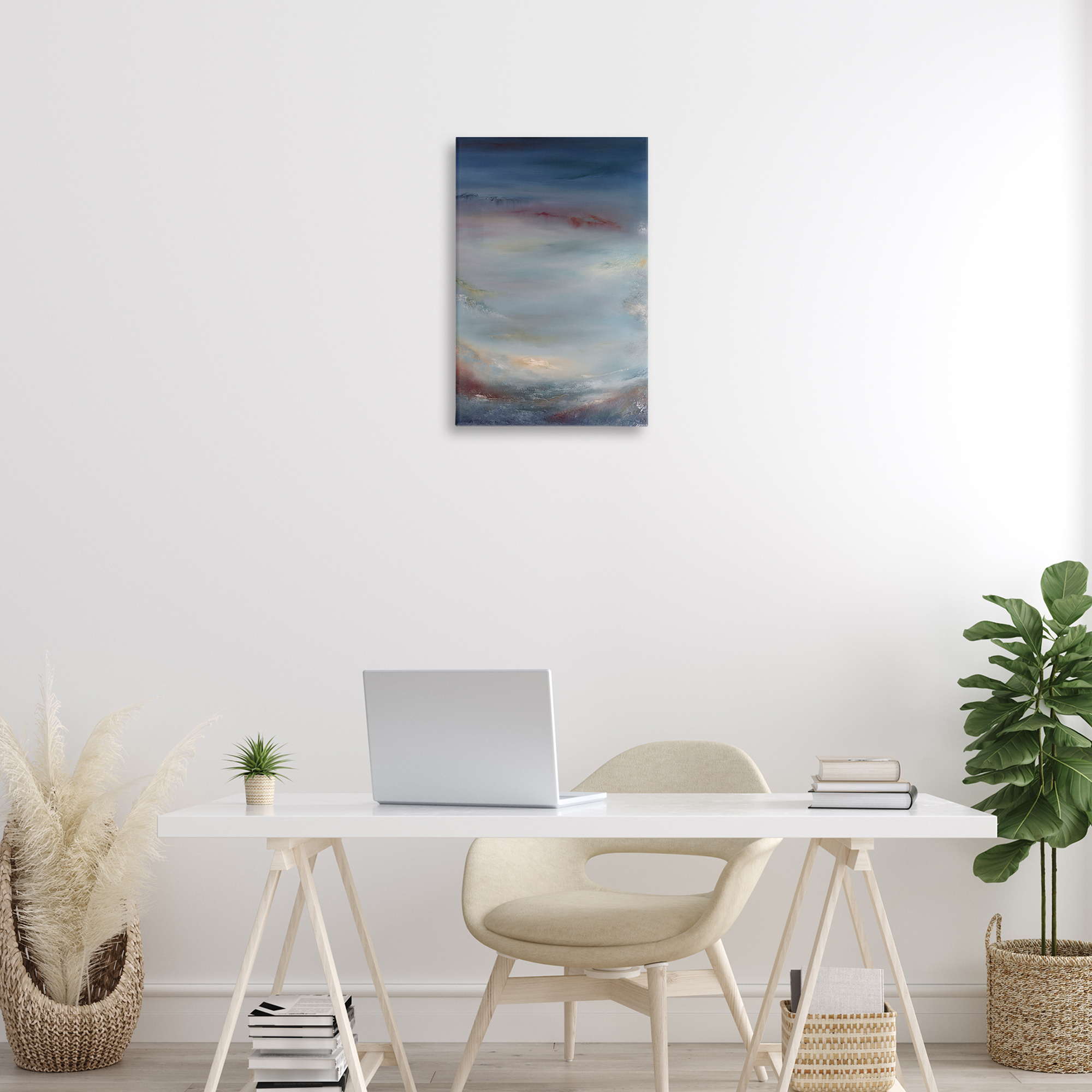Stupell Industries Coral Underwater Impression Abstract Painting Wrapped Canvas Art Print Wall Art, 16 x 24