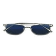 thumbnail image 5 of John Varvatos V530SIL56 Mirrored Rectangle Sunglasses Blue/Silver, 5 of 5