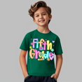 thumbnail image 5 of EnJoCho Girls Short Sleeve T Shirts Kids Summer Crewneck 5th Grade Tops Basic Tees Boys Back-to-School Tshirt School Unifor𝗆 Shirts Back-to-School Tops for Elementar𝗒 Girls, 5 of 5