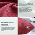 thumbnail image 5 of Unique Bargains Soft Water Repellent Throw Pillow Covers Burgundy 16"x16", 5 of 8