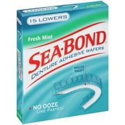 Sea-Bond Denture Adhesive, Lowers, Fresh Natural Mint 15 ea