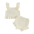 thumbnail image 6 of Soepste Baby Girl Clothes 3-6 Months Spring Toddler Girl Clothes Summer Toddler Girl Clothes Baby Girl Sleeveless Shirt Shorts Set Cute Outfits, 6 of 8