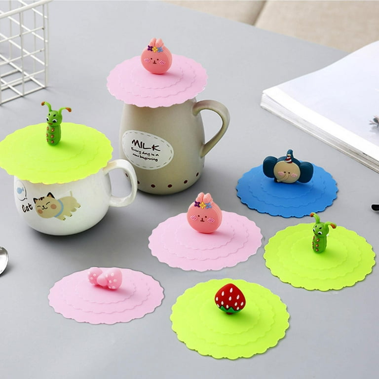 Silicone Cup Lid Drink Cup Cover Anti-Dust Coffee Mug Suction Seal