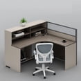thumbnail image 4 of Employee Desk Staff Office Desk Combination Minimalist Modern 4/6 Seat Nordic Card Seat Office Computer Luxury Desk Furniture My Lux Decor Round, 4 of 10