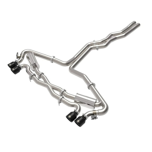 aFe Power 49-36448-B; 20-22 Audi RS6 Avant V8 4L (tt) MACH Force-Xp 3in to 2.5in 304 SS Cat-Back Exhaust w/ Black Tip
