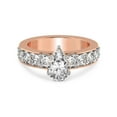 thumbnail image 3 of IGI Certified 4 Carat Pear Shape Lab Grown Diamond Engagement Ring | 14K Rose Gold | Alfreda Half Eternity Diamond Ring | FG-VS1-VS2 Quality Friendly Diamonds, 3 of 6