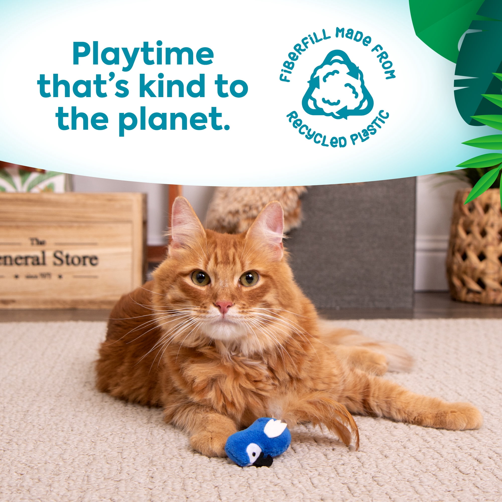 Instincts by SmartyKat Chatty Chirp HappyNip Silvervine & Catnip Plush Bird Electronic Sound Cat Toy