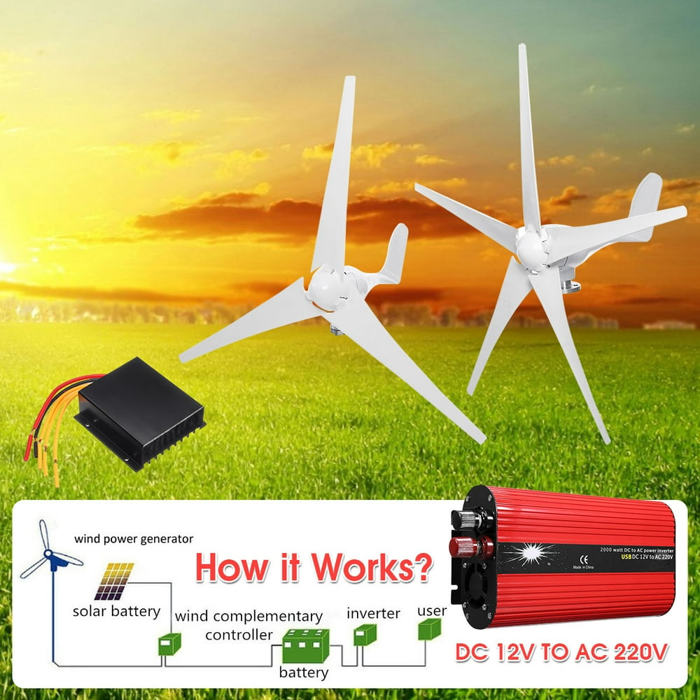 12/24V Wind Generator 800W Wind Turbine, Wind Turbines Generator DC/AC