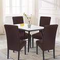 thumbnail image 2 of Set de 6 fundas para sillas de comedor SearchI, color chocolate, 2 of 7