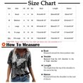 thumbnail image 3 of Scyoekwg Tops for Women Short Sleeve Tunic Tops to Wear with Leggings V Neck Tunic Shirts Loose Fit Blouses Comfy Graphic Tees Pattern Print Fall Fashion Womens Blouses Gray XL, 3 of 5