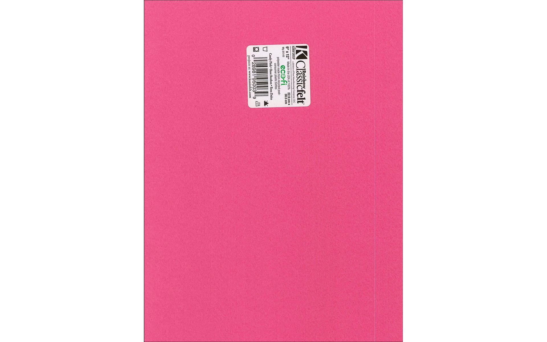 Kunin 9" x 12" EcoFi Candy Pink Classic Felt Sheet