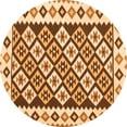 thumbnail image 1 of Ahgly Company Indoor Round Southwestern Orange Country Area Rugs, 3' Round, 1 of 1