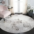 thumbnail image 2 of SAFAVIEH Orchard Eileen Floral Area Rug, Grey/Light Grey, 6'7" x 6'7" Round, 2 of 7