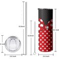 thumbnail image 6 of 20 oz Tumbler with Straw and Lid，Stainless Steel Double Wall Insulated Water Bottle, Cartoon Mouse Skinny Tumbler Vocation Gifts for Girls and Women, 6 of 6