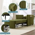 thumbnail image 6 of Convertible Sleeper Chair Bed, 31.5" Upholstered Pull Out Sofa Bed with 5-Position Adjustable Backrest, Fold Out Chair Bed for Living Room, Apartment, Green, 6 of 10
