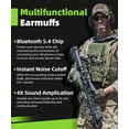 thumbnail image 2 of ZOHAN 035 Bluetooth 5.4 Shooting Ear Protection Earmuff, Active Noise Canceling, Hearing Protection with Sound Amplification-Black, 2 of 7