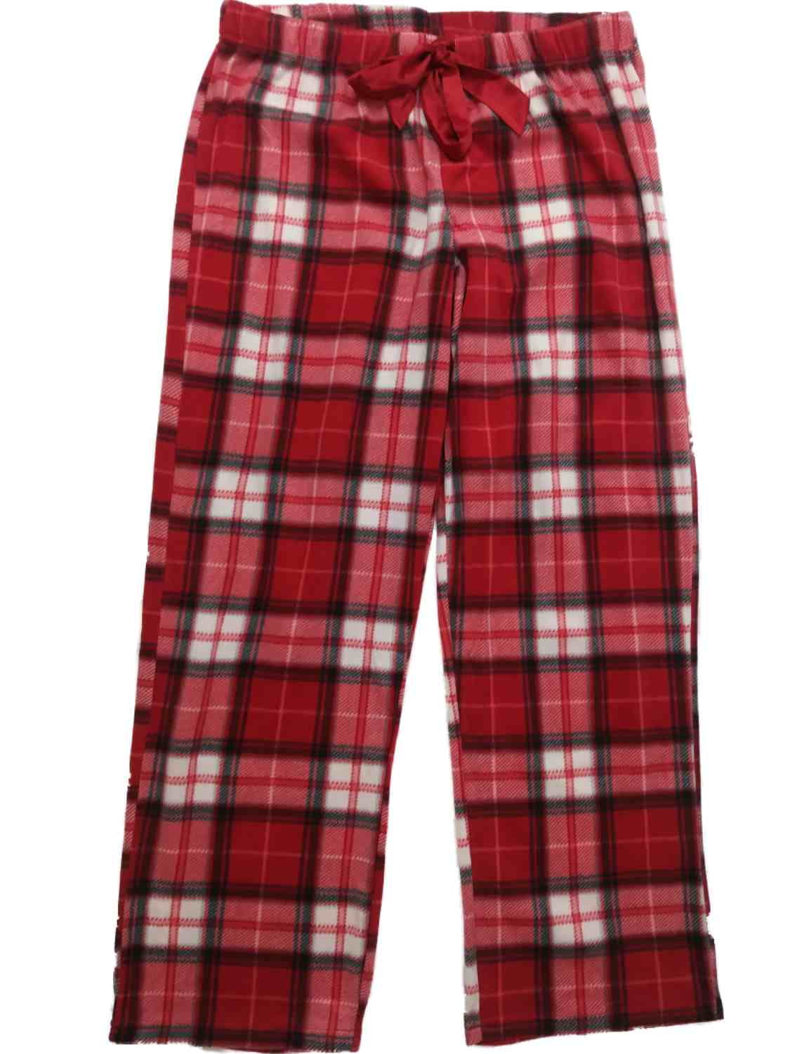 red black and white plaid pants