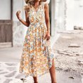 thumbnail image 5 of Vestido ajustado con cuello en V sin mangas de primavera y verano informal con estampado elegante para mujer OAVQHLG3B Store lin121212, 5 of 5